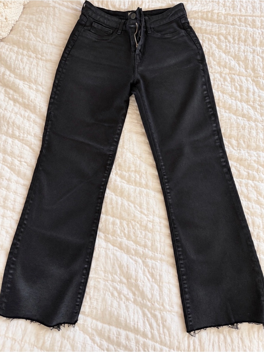 L'AGENCE Black shine Straight-Leg Jeans size 27